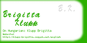 brigitta klupp business card